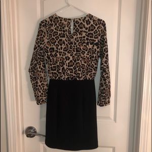 Banana Republic Cheetah Print Long Sleeve Dress